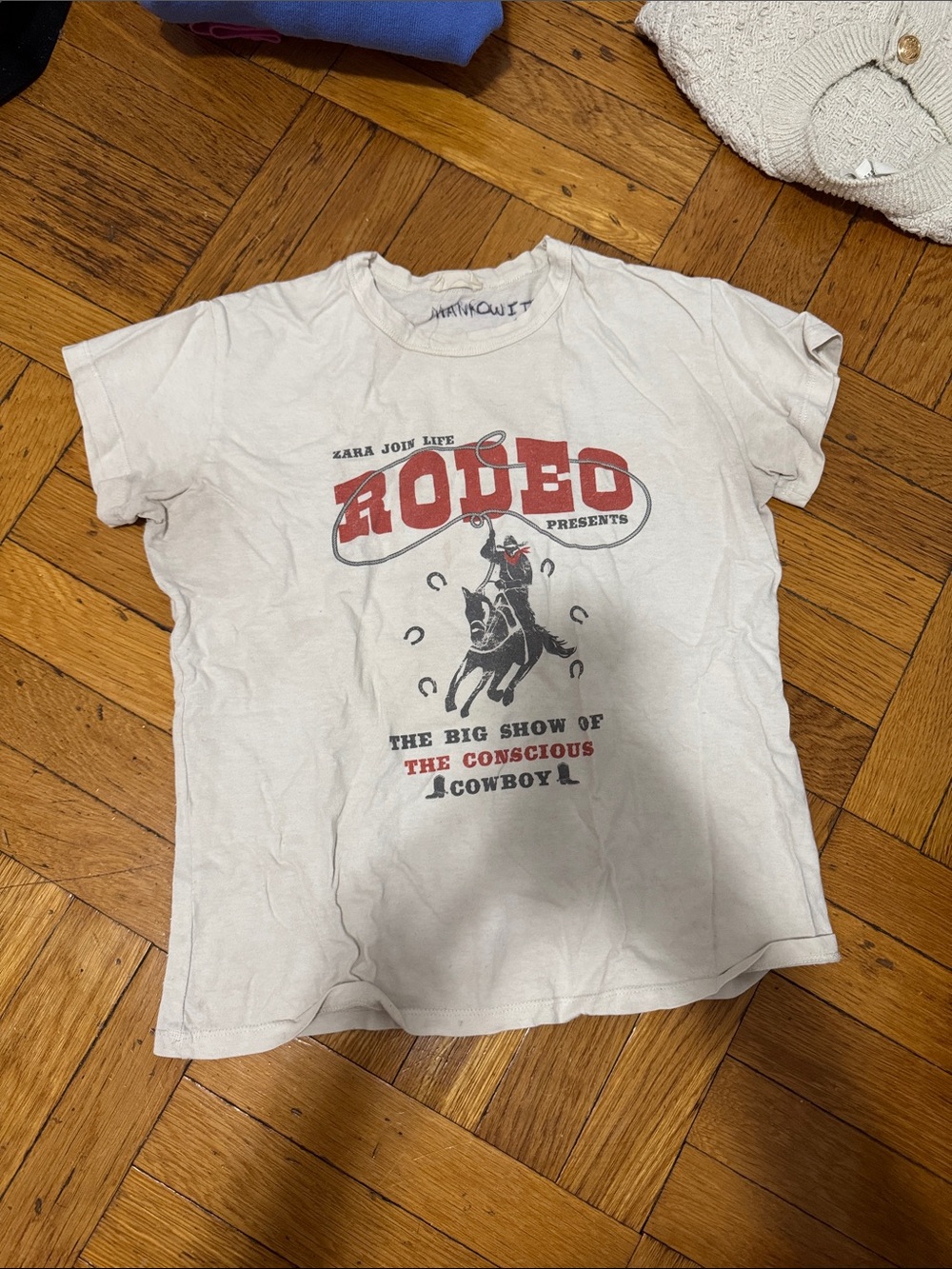 Zara Baby Tee Rodeo Graphic